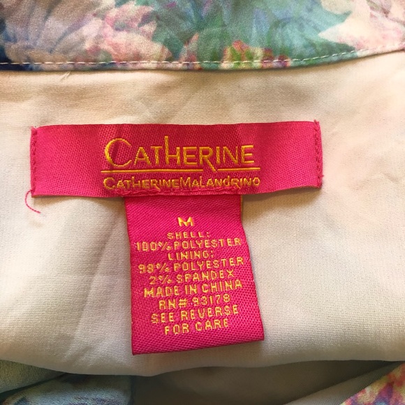 Catherine Malandrino 249823 Fredda Light Blue Floral Midi Dress Size Medium - Picture 4 of 5